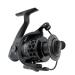 Fishdrops Spinning Fishing Reels 12+1BB Ultra Lightweight Carved Aluminum Spool Reels Affordable Smooth Spinning Reels BE Black Size1000