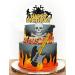 Rock and Roll Cake Topper Happy Birthday Cake Decorations Drums Guitar Musical Notes Music Player Rock Lets Party Theme Birthday Anniversary Party Supplies Black Glitter - Buy Online on GoSupps.com