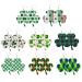 FEYLIE Earrings 8 Pairs Irish Shamrock Dangle Earring Clover Pendant Hook Earring Patricks Festival Jewelry Decor Patrick's Day