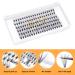 20D 0.07D 16mm Cluster Lashes - 120 Pcs Individual C D Curl B&Q LASH DIY Eyelash Extensions at Home - Individual Eyelashes - 10D to 20D - B&Q LASH - Buy Online on GoSupps.com