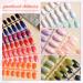 720 Short Coffin Press on False Nails Set - Colorful Full Cover Fake Nails with Nail File & Orange Stick (30 Colors) - Buy Online on GoSupps.com