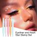 Liquid Colored Eye Liner Waterproof Quick-Drying Sweat-Proof Eye Liner Stamps Star Moon Heart Flower Colorful Winged Eye Liners Double Ended 2-in-1 Eye Makeup Pen for festival makeup - Buy Online on GoSupps.com