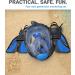 Cozia Design Full Face Snorkel Set - Blue, Adult Size Large-X-Large | 180 Panoramic View, Anti-Fog, Anti-Leak - Includes Adjustable Swim Fins - Buy Online on GoSupps.com