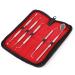 5er dental oral care dental care set |For tooth cleaning and as a tartar remover |Dental probe mouthpiegel scaler |Made of real stainless steel - high quality from Heavysun