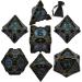 GIUADKXD Metal DND Dice Set - D&D Dungeons and Dragons Dice Set Trpg Board Game Polyhedron MTG Dice Set D20 Dice Game Accessories(Rolling Blue) Gunlan-1