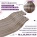 LAAVOO Real Hair Tape Extensions - Blond Highlight Ashblond & Platinblond #19/60 - 50g 20pcs 55cm for International Shipping - Buy Online on GoSupps.com