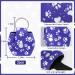 Buy 2-Piece Dog Brand Bag with Push Button & Military Dog ID Silencer Ring - Blue Paw Print & Purple Blue - Ideal for Dogs & Cats - Secure Identification & Address Tags - Buy Online on GoSupps.com