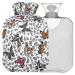 Naanle butterflies leopard pressure heat bottle with cover transparent hot water bottle heat bottle for bed handfoots Warmer pain relief heat and cold therapy small 1l