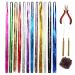 Hair Tinsel Strands Kit - 2400 Glitter Hairpieces in 12 Colors | 47 Inch Hair Extension Tools for Parties & Events - Buy Online on GoSupps.com