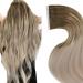 LAAVOO TAPE Extensions Real Hair Blond Ombre 60cm Real Hair Tape Extensions Light Brown Balayage Ashblond With Platin Blond Tape In Hair Extensions Real Hair Extensions Lang 20PCs 50g #8/16/60 60cm-20Pcs 2.6/60