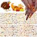 12 Sheets Fall Nail Art Stickers 3D Autumn Leaves Nail Decals Self-Adhesive Thanksgiving Nail Art Accessories Foils Maple Leaf Pumpkin Turkey Nail Designs for Women Girls DIY Manicure Decoration A2