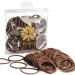 KANPRINCESS 100PCS Brown Hair Ties For Thick Hair  Ponytail Holders Hair Ties No Damage For Women  Elastic Thick Hair Ties Hair Bands For Girl Thin Hair  Hair Styling Accessories For Daily Life (Brown)