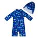 upandfast Baby Boys/Girls Zipper Swimwear with Snap Bottom UPF 50+ Sun Protection Toddler One Piece Swimsuit Blue Shark1 2-3 Years