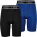 LEAO Youth Boys Compression Shorts 2-Pack Black/Royal Blue Large - Performance Athletic Underwear & Sports Boxer Briefs - Buy Online on GoSupps.com