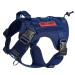 Oneigris dog harness Fire Watcher Tactical dishes moll safety harness service dog dog vest with 1 handles and 2 no-pull D-ring 1000d nylon (S blue) S blue