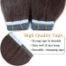 40 Pieces Tape In Hair Extensions - 100% Remy Human Hair - Dark Brown #2 - 30 cm with 10 Free Adhesive Tapes - International Shipping - Buy Online on GoSupps.com