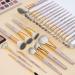 MAANGE 25Pcs Professional Makeup Brush Set with Gift Box - Premium Synthetic Brushes for Foundation, Blush, Eyeliner, and Eyeshadow in Pink - Buy Online on GoSupps.com