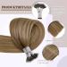 Vivien Brown Nano Ring Hair Extensions Human Hair Light Brown Mixed Dark Ash Blonde Nano Loop Human Hair Extensions Balayage Nano Beads Hair Extensions 1g/s 50g #8/16/8 16inch - Buy Online on GoSupps.com