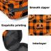 Halloween Pumpkin Plaid Sanitary Napkin Storage Bag | Portable Period Kit for Women & Teen Girls - Menstrual Cup & Tampon Pouch - Buy Online on GoSupps.com