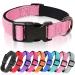 Heele dog collar dog collar made of nylon reflective collar dog with soft neoprene padded for puppies small medium large dogs pink l l: longitudinal 40-66 cm (1 Pack) pink
