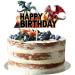 Dragon Theme Cupcake Topper - Realistic Mythical Cake Decoration for Weddings Birthdays & Parties - 1 Piece - Buy Online on GoSupps.com