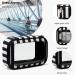 Large Makeup Bag BAGSMART Travel Cosmetic Case with Clear Toiletry Pouch | Double Layer Organizer with Adjustable Dividers | Portable Artist Storage Bag | Black & White Stripes - Buy Online on GoSupps.com