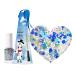 Bluesky Christmas Kids Nail Varnish Bauble Snowman Blue Multicolour Glitter. Easy Peel-off Non-Toxic Water- based Odour-free Nail Polish for Kids 5ml