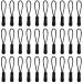 DONQL 30 piece zipper handle replacement zipper pulls nylon zipper pendant zipper loops for clothing backpack outdoor sports handicrafts (black)