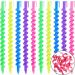 100 Pieces Spiral Hair Perm Rod Spiral Rod Plastic Long Barber Hairdressing Styling Curling Perm Rod Hair Rollers Salon Tools for Women Girls