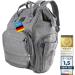 All Kids United Deluxe Baby Diaper Backpack & Cot Set | Gray Baby Bag with Diaper Pad & Stroller Hook - International Shipping Available - Buy Online on GoSupps.com