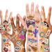 Konsait 125pcs Mexican Day Of The Dead Temporary Tattoos  Halloween Transfers Tattoo for Women Men Adult Kids Cinco de Mayo Celebration Halloween Festival Carnival Party Favor Supplies