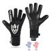 Keeperking goalkeeper gloves for adult football gloves men's seams professional prime minister grip 4mm solid seat unisex jonior several size and colors 6 black and white-negative cutting