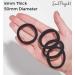 Soul Project Black Hair Ties - 50 Pack 8mm No Metal Elastic Bands for All Hair Types | Ideal for Ponytails Buns School Work & Gym - Buy Online on GoSupps.com