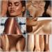 Pongnas Body Highlighter Oil 100ml Long Lasting Shimmering Glow Liquid with Nourishing Ingredients for Cheek Collarbone Shoulder (Gold Bronze) - Buy Online on GoSupps.com
