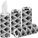 TiShoo Extra Soft 4-Latz handkerchiefs with moisturizer |For cup holders in the car at home and travel |4 tubes in plastic -free packaging |Monochrome/Waves Mono/Waves 4 pieces (1 Pack)