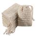 Trounistro 24 Pack Soap Exfoliating Bag Pouch Soap Saver Natural Ramie Soap Bag Hand Made Soap Bag Mesh Soap with Drawstring for Bath & Shower Use
