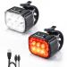 Bright LED Bike Headlight for Night Riding, USB Rechargeable Bicycle Light Bicycle, Headlight and Taillight Combo-Newlight66