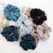 Elegant Blue Satin Scrunchies 6 Pack for Thick Hair - Large Faux Silk Hair Ties for Curly and Straight Hair - Buy Online on GoSupps.com
