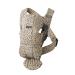 BabyBj rn Baby Carrier Mini woven beige/dark grey printed