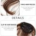 Beavorty Piece clip on bang hair barrettes for women Fake Ponytail hair extensions flat ponytail wigs bangs hair clip thick Cosplay hair clips for curly hair fake bread real person women's Light Brown - Buy Online on GoSupps.com