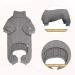Knitted Turtleneck Dog Sweater - Warm Puppy/Cat Clothes for Small Dogs (X-Small, Grey) - Buy Online on GoSupps.com