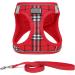 Suredoo Dog Harness for Small Dogs - Reflective Breathable with Leash & Anti-Train Design | Perfect for Small & Medium Dogs (L Red Checked) - Buy Online on GoSupps.com