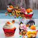 Halloween Cupcake Toppers Wrappers Set - 24 Pieces of Ghoulish Cake Decorations in Pumpkin Bat and Ghost Designs - Creepy Cake Decorating Kit for Halloween Party Supplies Cake Accessories - Buy Online on GoSupps.com