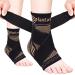 Plantarelief copper ankle bandage women men - adjustable ankle sleeve compression support interweated ankle support for Achilles tendon inflammation plantar fasciitis arthritis XL copper 1 pair XL