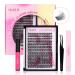 Calailis DIY eyelash Extensions Set 168 pieces D Curl Individual eyelashes with eyelash adhesives and Sealer eyelashes remover and eyelash applicator lash extension set (703 kit)