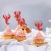 Cyodoos 24Pcs Crawfish Cupcake Toppers Lobster Cupcake Food Picks Bridal Shower Sea Animal Theme Baby Shower Kids Birthday Party Cake Decorations Supplies Crawfish2 - Buy Online on GoSupps.com