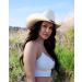 Western Style Pinch Front Straw Cowboy Hat - Canvas Sand (Large-X-Large) - Buy Online on GoSupps.com