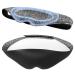 1 * 3D Sleeping Eye Mask Eye Covers Memory Foam Sleep Masks Airplane Light Blocking Blackout Blindfold Night Eye Mask for Sleeping & 1*Powder Puff Touch Mask