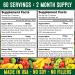 360 Superfood Fruit and Veggie Capsules - 100% Whole Super Fruit and Vegetable Supplements - Made in USA - Soy Free & Vegan - 60 Servings - Buy Online on GoSupps.com