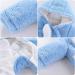 Newborn Baby Cartoon Bear Snowsuit Winter Coat Fleece Hooded Romper Jumpsuit Blue Rabbit - 9-12 Months - Buy Online on GoSupps.com